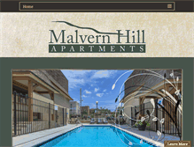 Tablet Screenshot of malvernhillapts.com